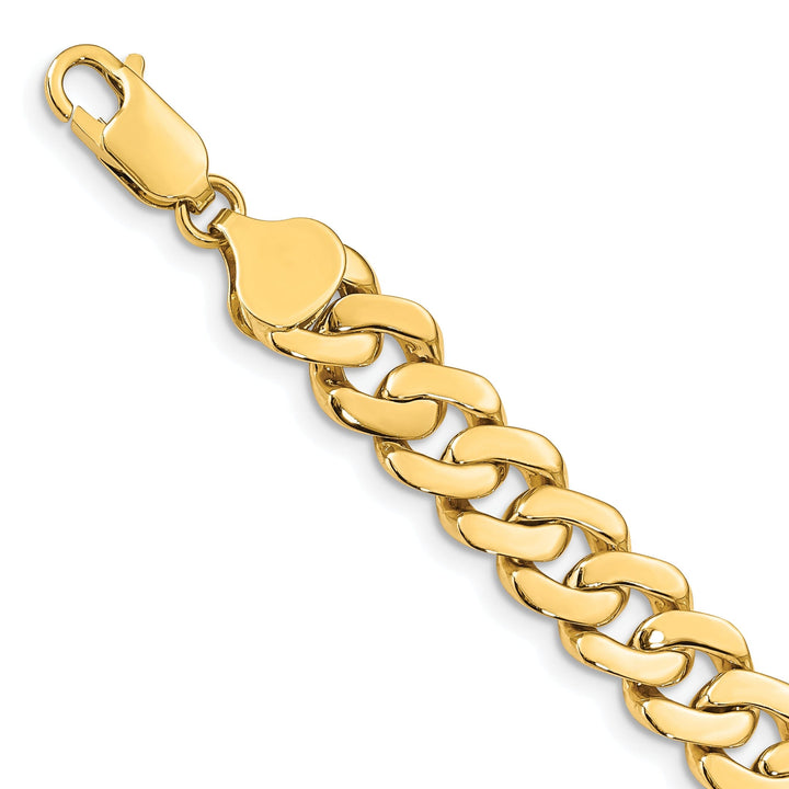 14k Yellow Gold 8.50-mm Fancy Curb Link Chain