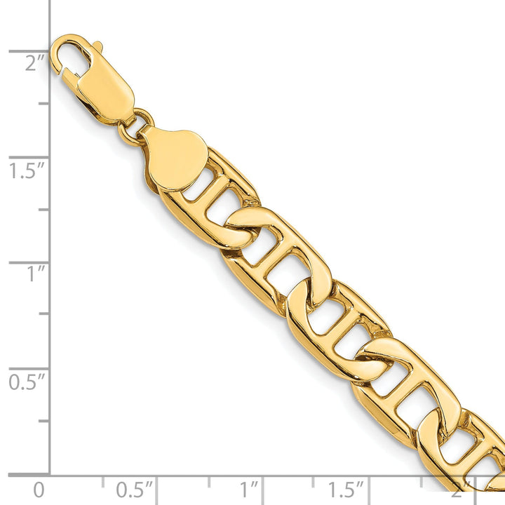 14k Yellow Gold 8.75mm Fancy Anchor Link Chain