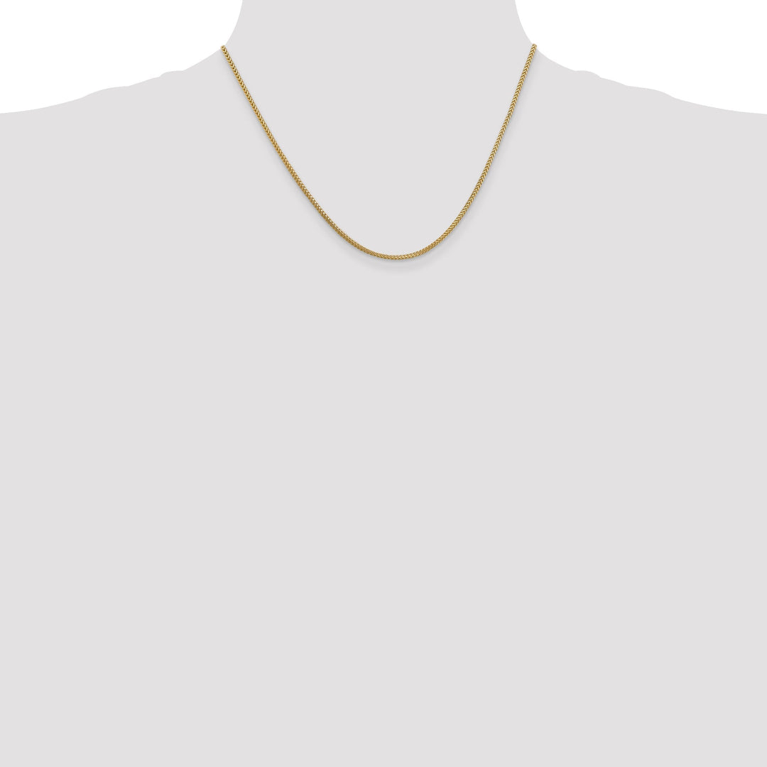 14k Yellow Gold Polished 1.30mm Franco Chain