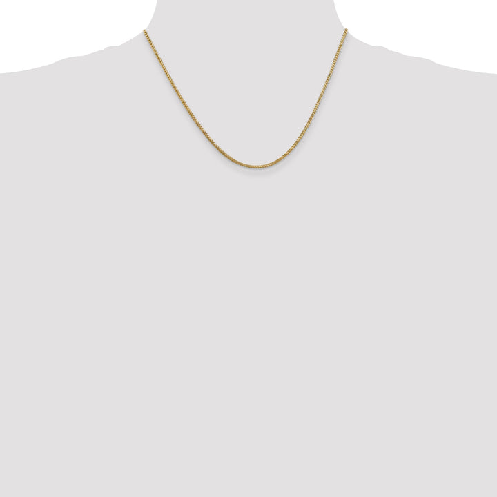 14k Yellow Gold Polished 1.30mm Franco Chain