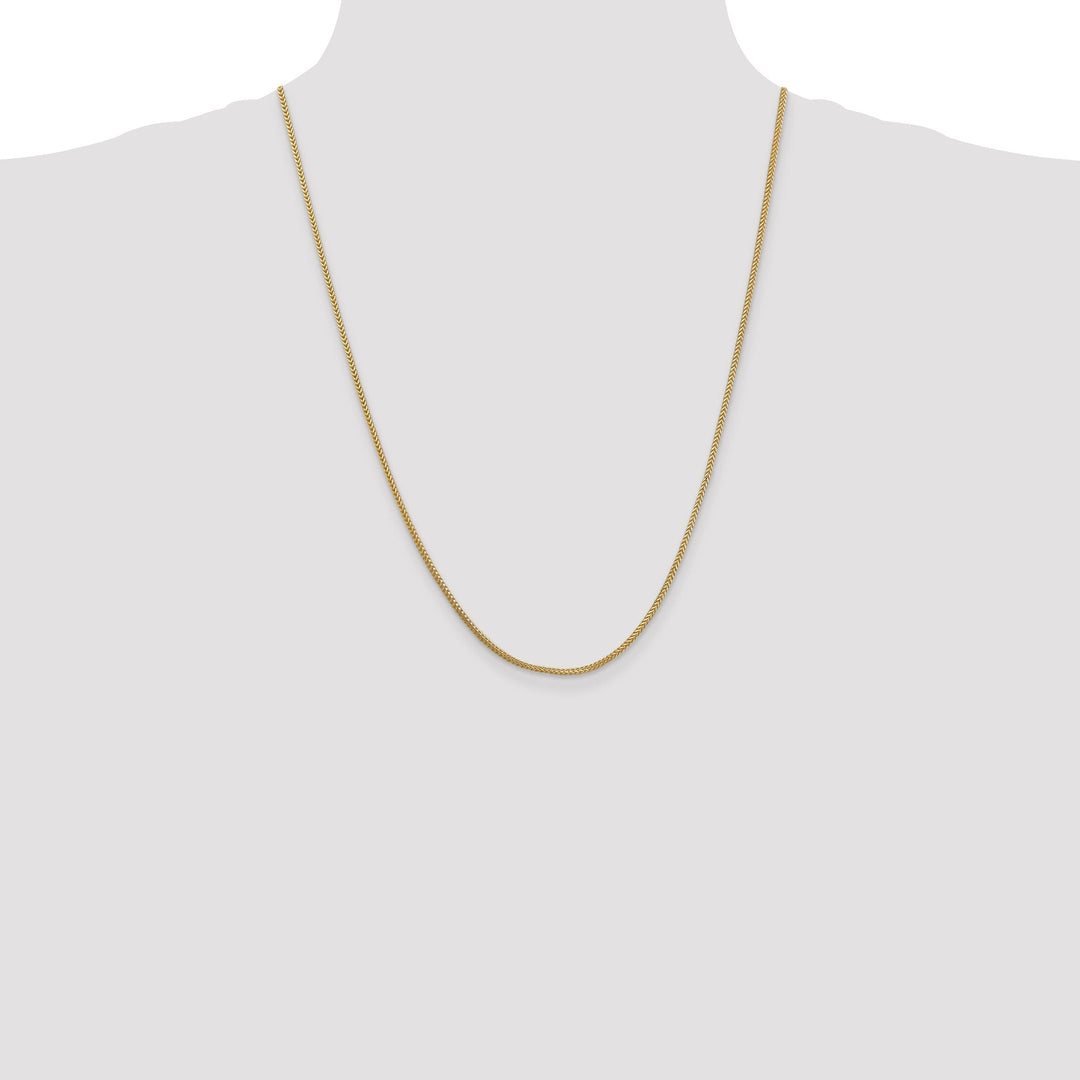 14k Yellow Gold Polished 1.30mm Franco Chain