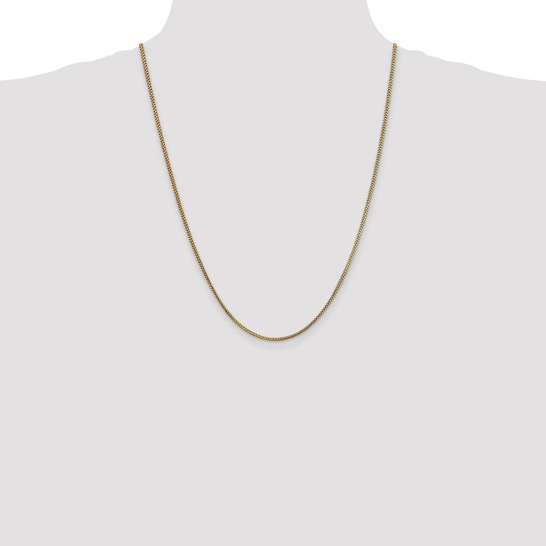 14k Yellow Gold Polished 1.50mm Franco Chain