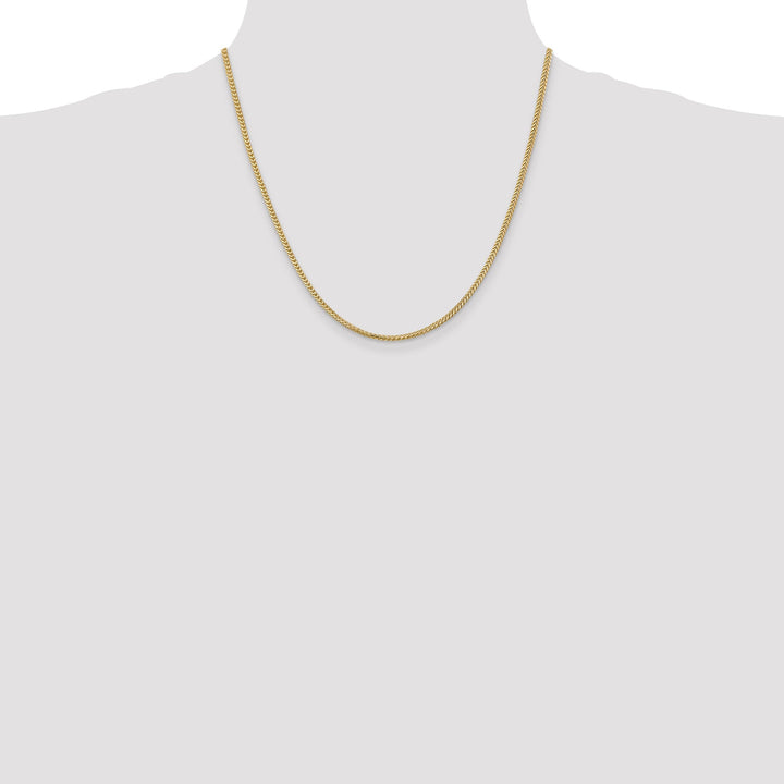 14k Yellow Gold Polished 2.00mm Franco Chain