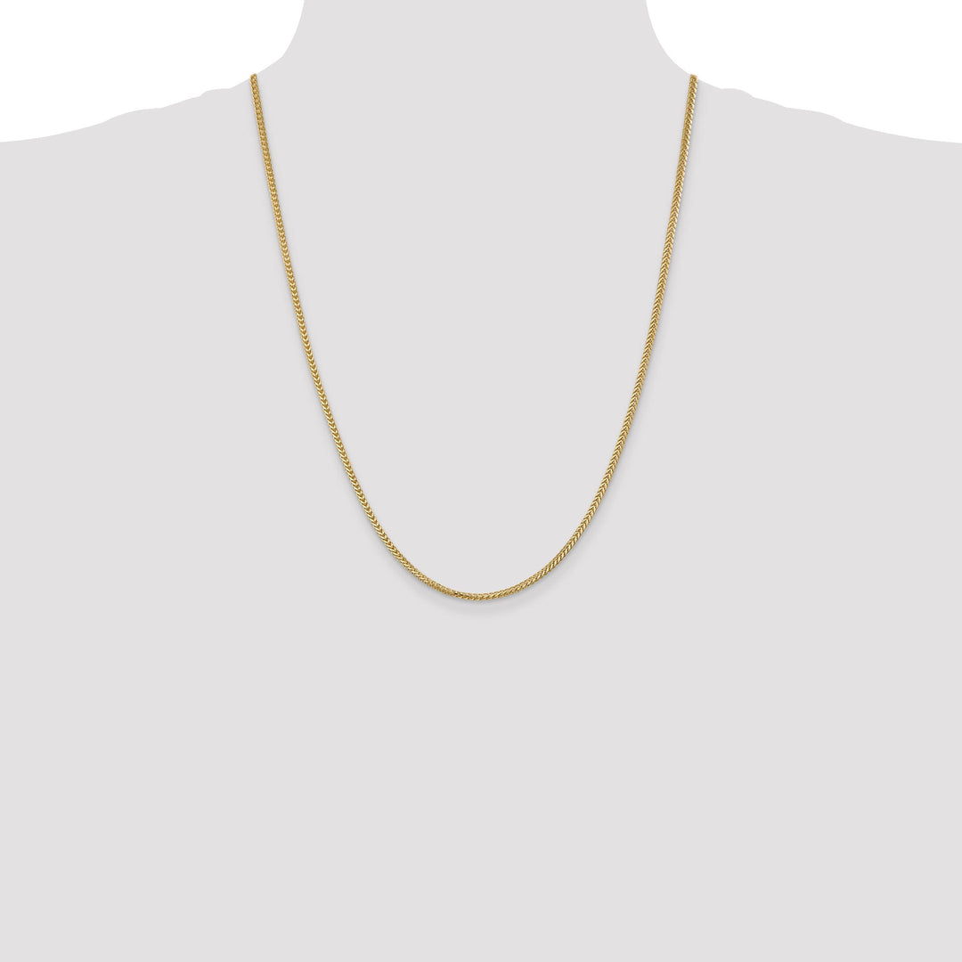 14k Yellow Gold Polished 2.00mm Franco Chain