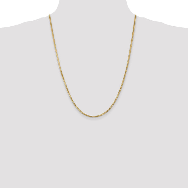 14k Yellow Gold Polished 2.00mm Franco Chain