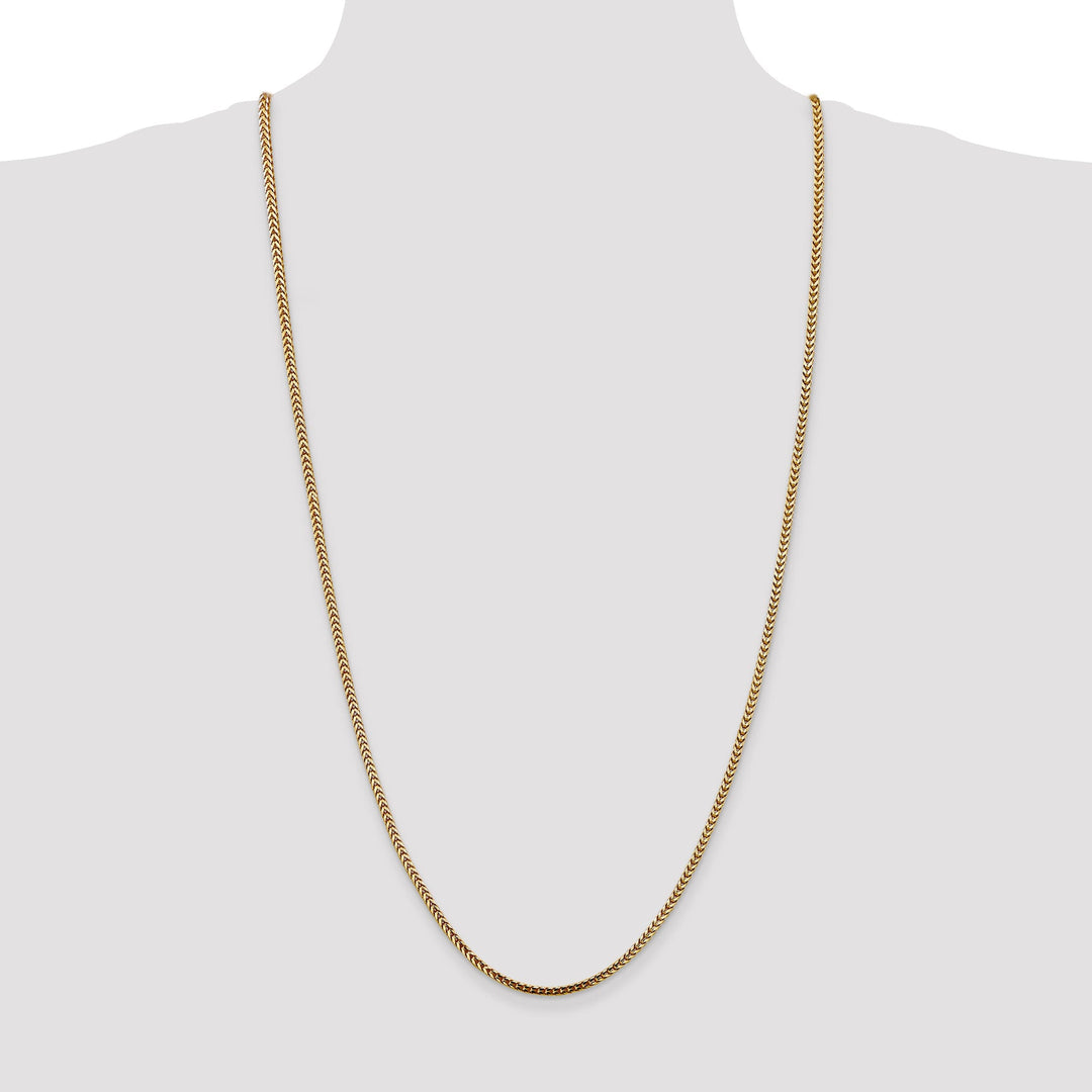 14k Yellow Gold Polished 2.50mm Franco Chain