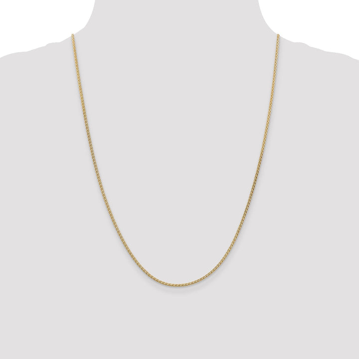 14k Yellow Gold Polished 1.80m Flat Wheat Chain