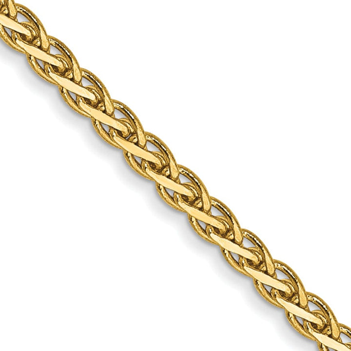 14k Yellow Gold Polished 1.80m Flat Wheat Chain