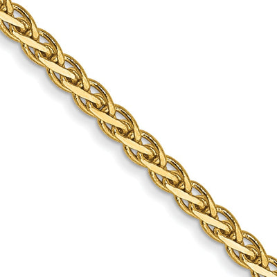 14k Yellow Gold Polished 1.80m Flat Wheat Chain at $ 186.01 only from Jewelryshopping.com