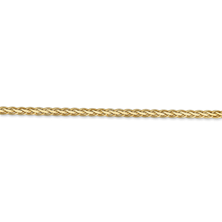 14k Yellow Gold Polished 3.00m Flat Wheat Chain