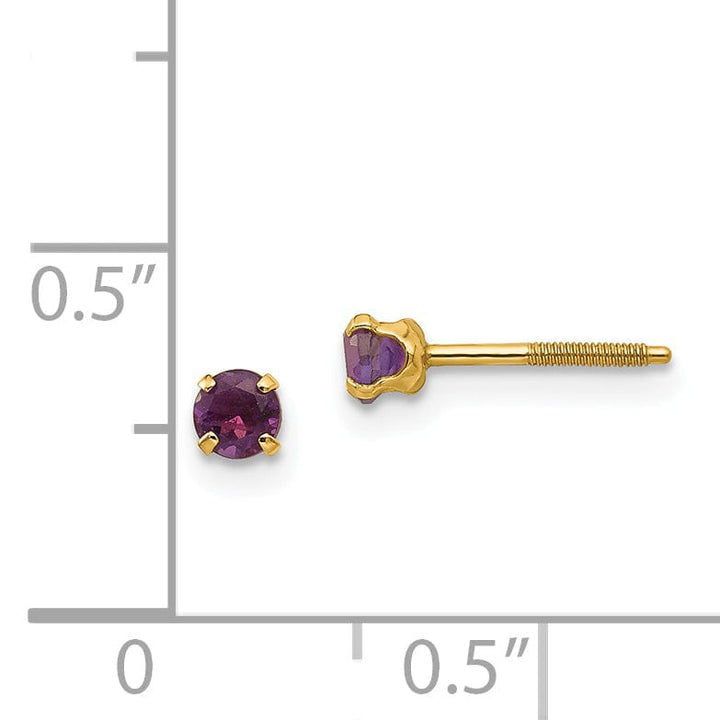 14k Yellow Gold Madi K Amethyst Earrings