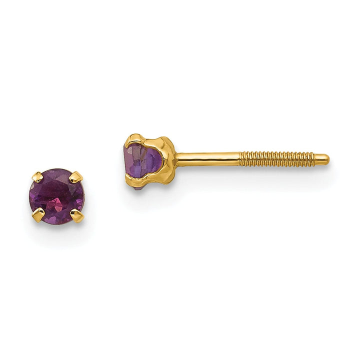 14k Yellow Gold Madi K Amethyst Earrings