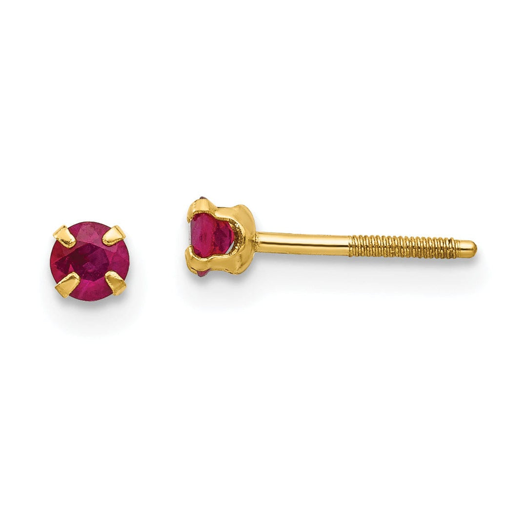 14k Yellow Gold Madi K Ruby Earrings