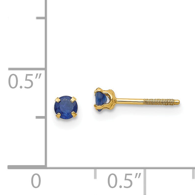 14k Yellow Gold Madi K Sapphire Birthstone Earring