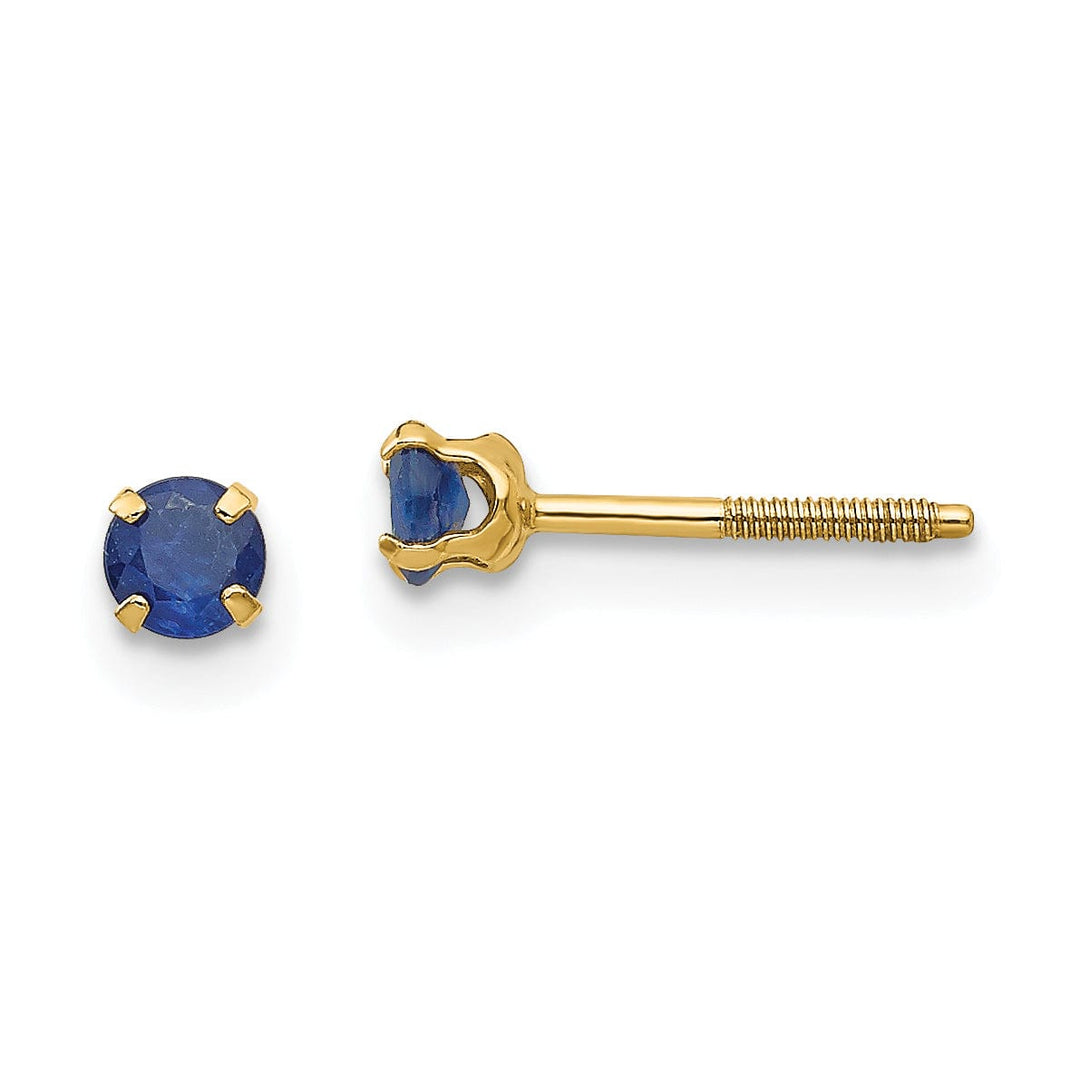 14k Yellow Gold Madi K Sapphire Birthstone Earring