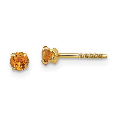 14k Yellow Gold Citrine Birthstone Earrings at $ 56.54 only from Jewelryshopping.com