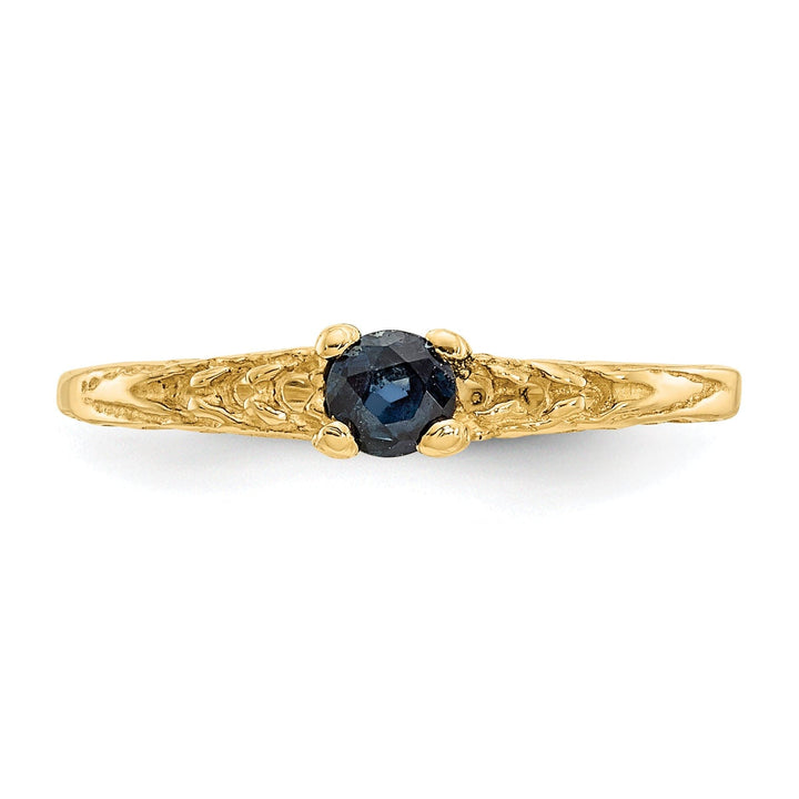 14k Yellow Gold Sapphire Birthstone Baby Ring