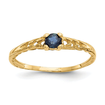 14k Yellow Gold Sapphire Birthstone Baby Ring at $ 96.95 only from Jewelryshopping.com