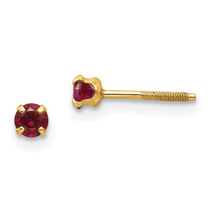 14k Yellow Gold Madi K Synthetic Garnet Earrings