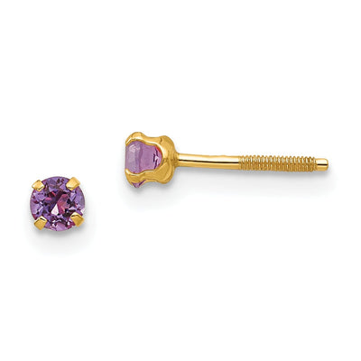 14k Yellow Gold Amethyst Birthstone Earrings at $ 53.99 only from Jewelryshopping.com