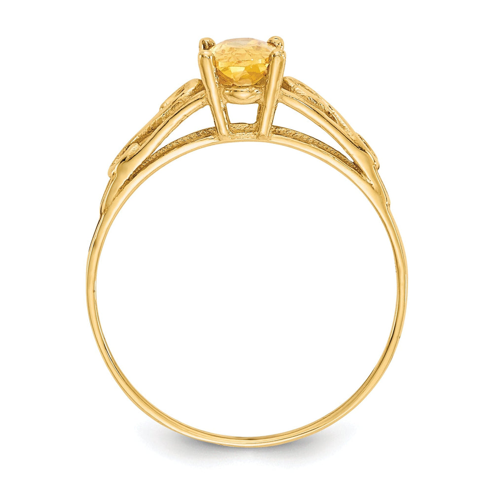 14k Yellow Gold Synthetic Citrine Ring