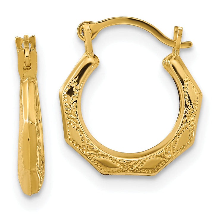 14k Yellow Gold Madi K Hinged Earrings