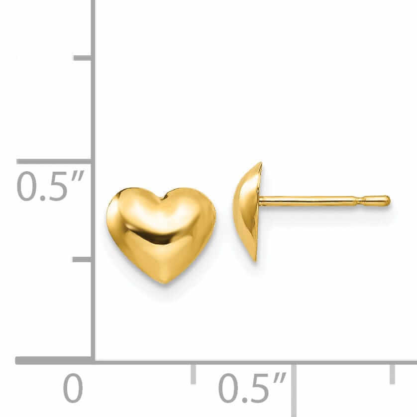 14k Madi K Childrens Heart Post Earrings