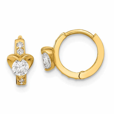 14k Madi K Heart Hinged Hoop Earrings at $ 120.36 only from Jewelryshopping.com