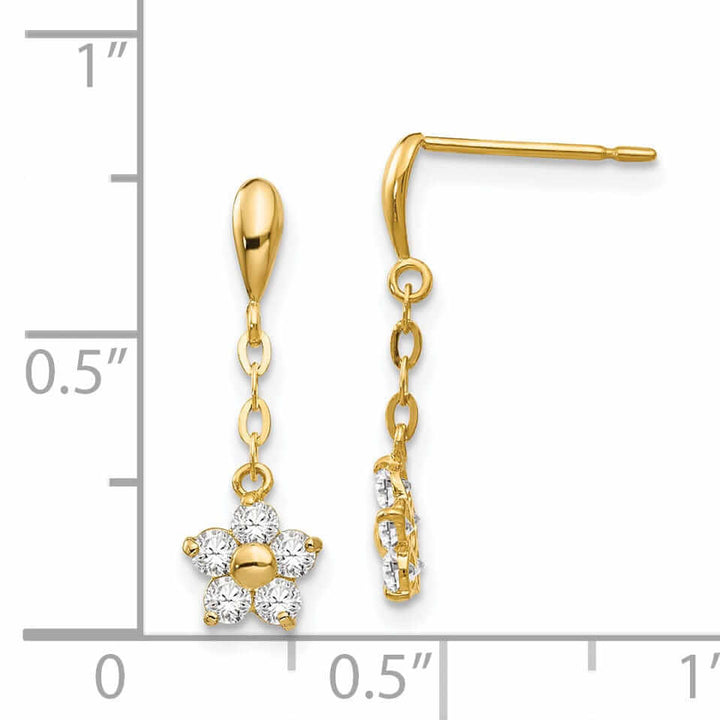 14k Madi K Flower Dangle Post Earrings