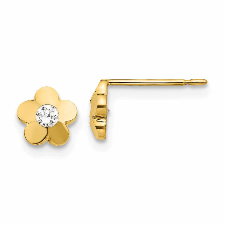 14k Madi K CZ Flower Post Earrings