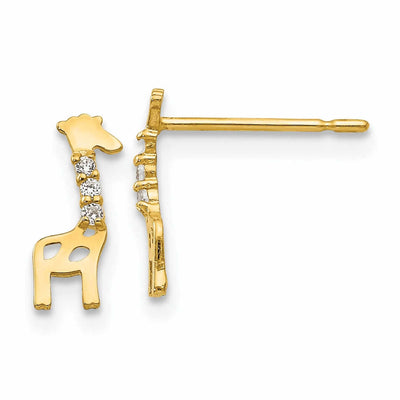 14k Madi K CZ Childrens Giraffe Post Earrings at $ 45.22 only from Jewelryshopping.com
