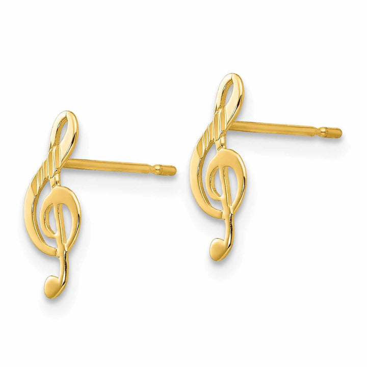 14k Madi K Music Note Post Earrings