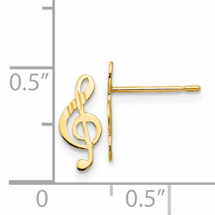 14k Madi K Music Note Post Earrings