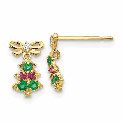 14k Madi K Christmas Tree Dangle Post Earrings at $ 70.99 only from Jewelryshopping.com
