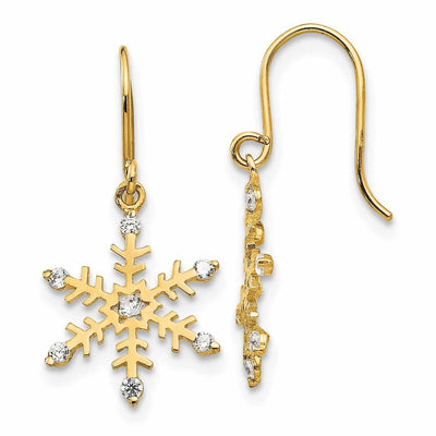 14k Madi K Snowflake Dangle Earrings at $ 69.65 only from Jewelryshopping.com