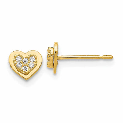 14k Madi K CZ Childrens Heart Post Earrings at $ 63.26 only from Jewelryshopping.com