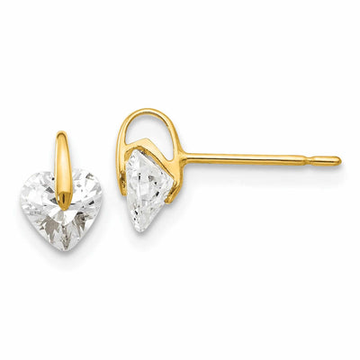 14k Madi K CZ Childrens Heart Post Earrings at $ 40.17 only from Jewelryshopping.com