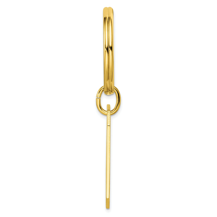 Gold Plated Star Cut Diamond Key Ring