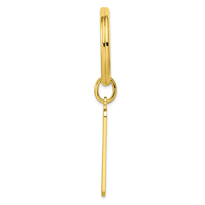 Gold Plated Patterned Border Key Ring