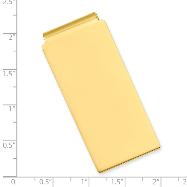 Gold Plated Polished Hinged Money Clip