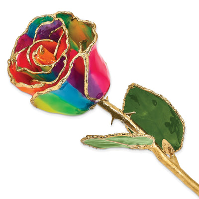 24k Gold Plated Paradise Neon Tie Dyed Rose