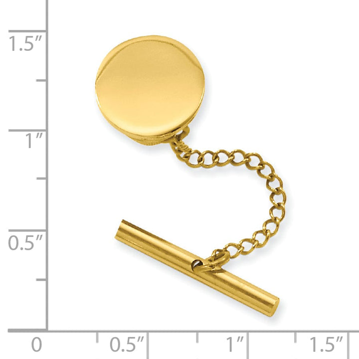 Gold Plated Round Polished Tie Tac