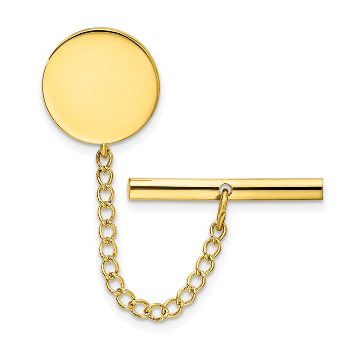 Gold Plated Round Polished Tie Tac