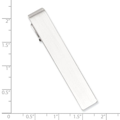 Rhodium Plated Satin Tie Bar at $ 44.4 only from Jewelryshopping.com