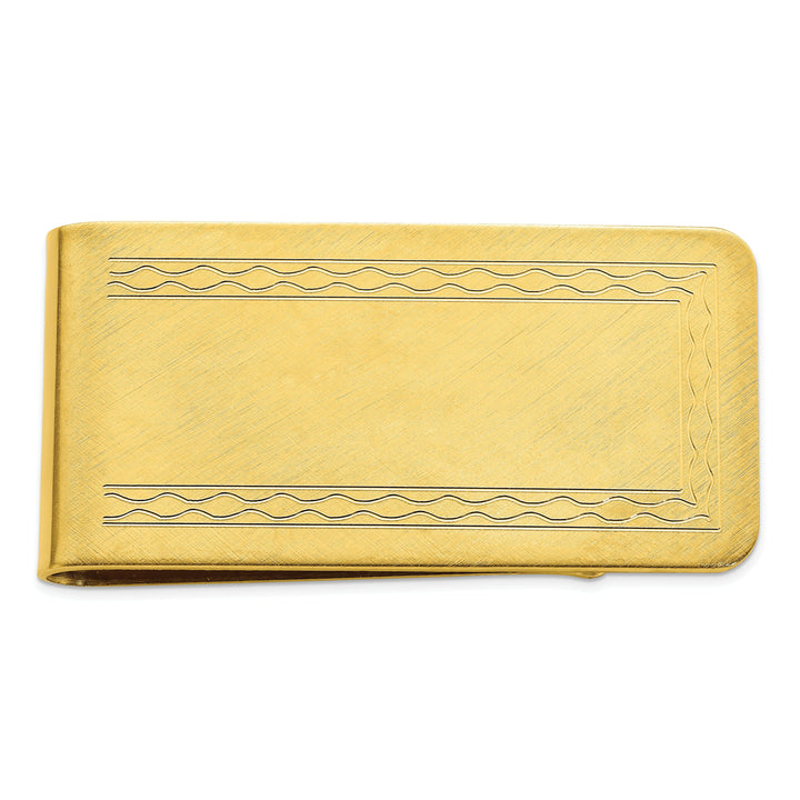 Gold Plated with Engravable Area Money Clip