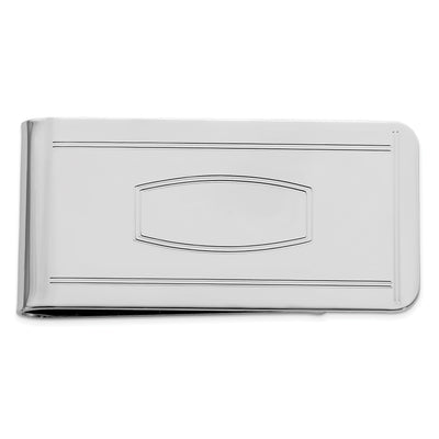 Rhodium Plated with Engravable Area Money Clip at $ 48.84 only from Jewelryshopping.com