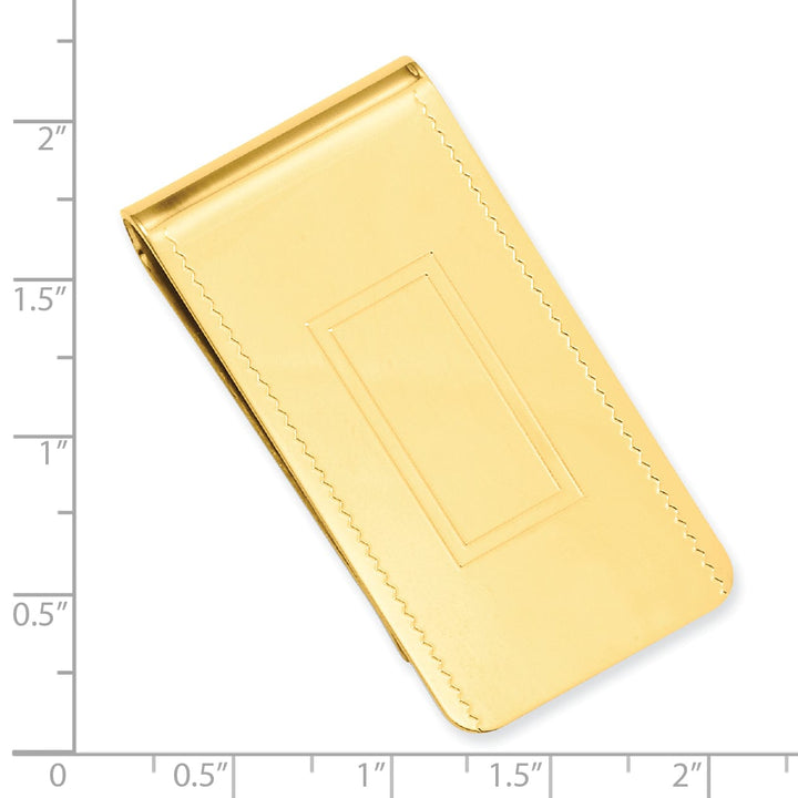 Gold Plated with Engravable Area Money Clip
