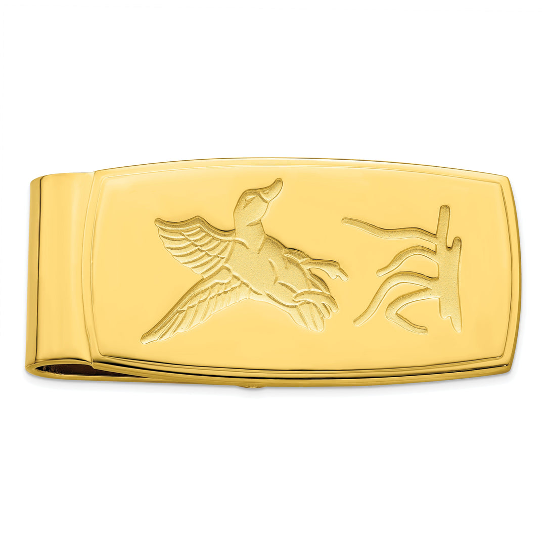 Gold Plated Flying Duck Hinged Money Clip