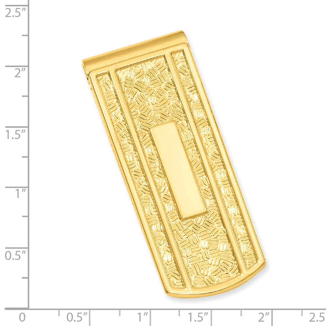 Gold Plated with Engravable Area Money Clip