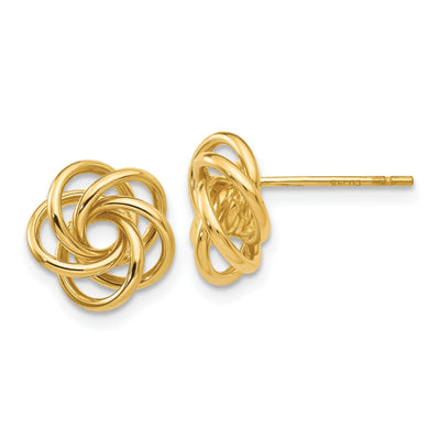 14k Yellow Gold Love Knot Earrings at $ 132.12 only from Jewelryshopping.com